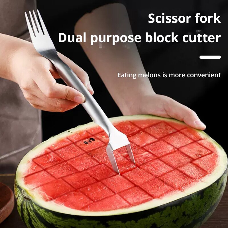 Watermelon Slicer Cutter - 1pc Multiuso Portatile 2In1 Anguria Forchetta